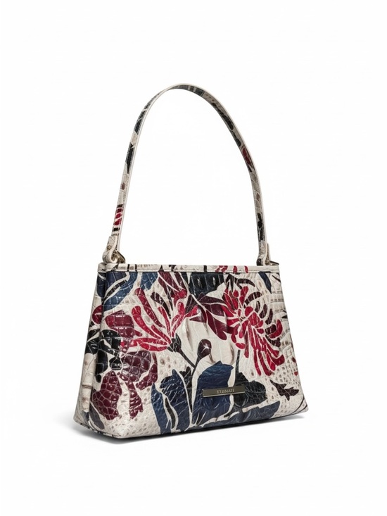 Brahmin Handbags - Brahmin Floral Melbourne Embossed Leather Mini Shoulder Bag Ivory Multicolor